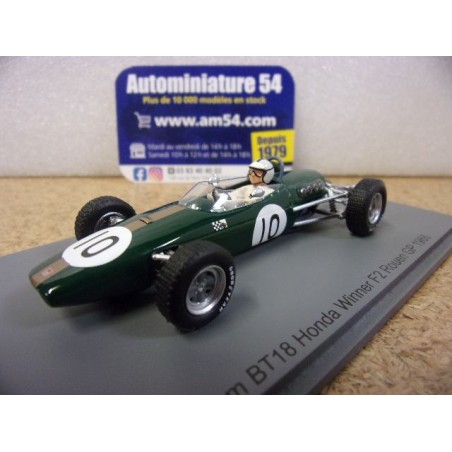 1966 Brabham BT18 Honda n°10 Denny Hulme 1st Winner Rouen F2 GP F2001 Spark Model