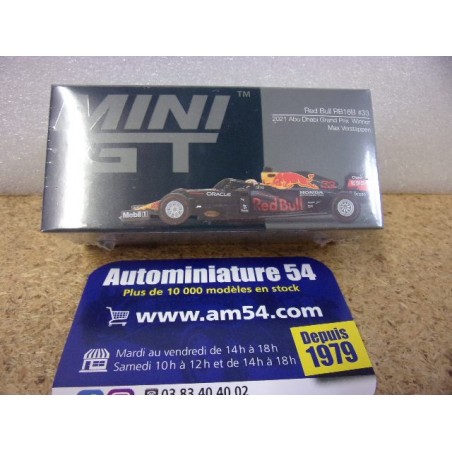 2021 Red Bull RB16B n°33 Max Verstappen 1st Abu Dhabi GP MGT00835 True Scale Models Mini GT
