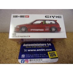 Honda Civic (EF) Kaido Works V1 red KHMG156 True Scale Miniatures MinGT