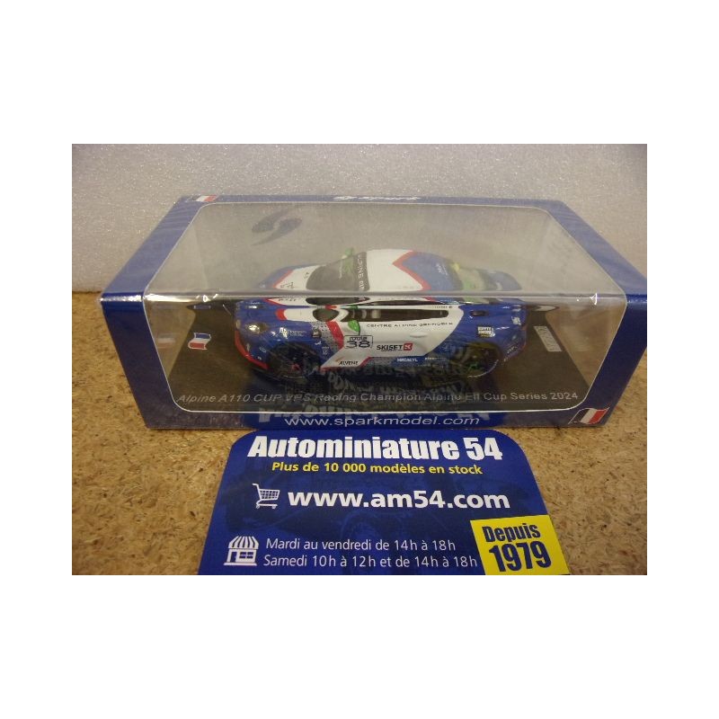 2024 Alpine A110 Cup n°38 Charles Roussanne VPS Racing Champion Elf Cup SF329 Spark Model