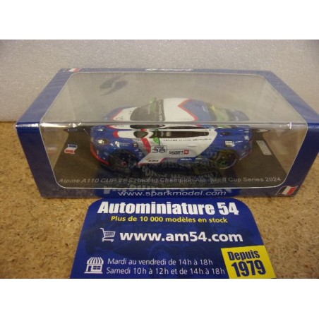 2024 Alpine A110 Cup n°38 Charles Roussanne VPS Racing Champion Elf Cup SF329 Spark Model