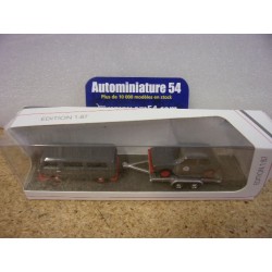 Volkswagen T2 Bus grey + trailor + Golf GTI 87U00067 Schuco 1-64