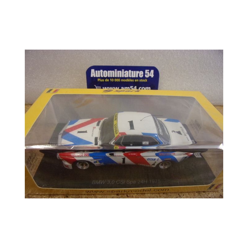 1975 BMW 3.0 CSi n°1 Peltier - Demol 24h Spa SB638 Spark Model