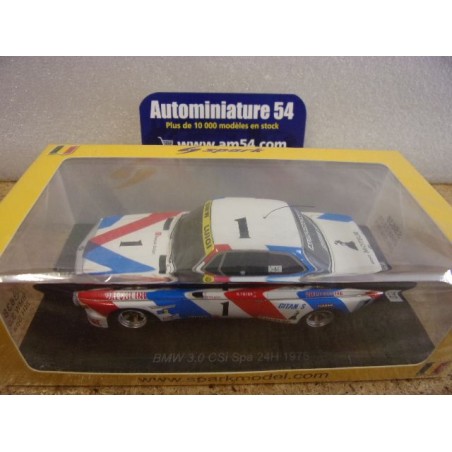 1975 BMW 3.0 CSi n°1 Peltier - Demol 24h Spa SB638 Spark Model