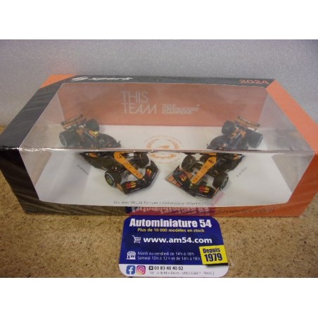 2024 McLaren MCL38 n°4 Norris - N°81 Piastri Constructor Formula1 World Champion S9571 Spark Model