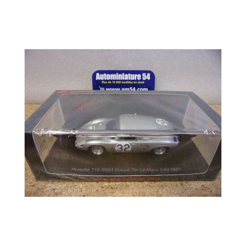 1961 Porsche 718 RS61 n°30 Bonnier - Gurney Le Mans S9734 Spark Model