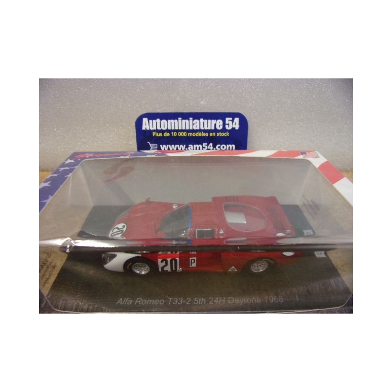 1968 Alfa Roméo T33-2 n°20 Schutz - Vaccarella 5th 24h Daytona US244 Spark model