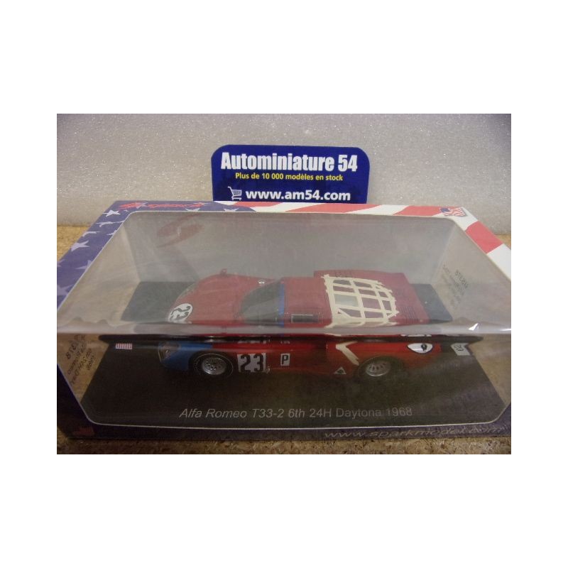 1968 Alfa Roméo T33-2 n°23 Andretti - Bianchi 6th 24h Daytona US378 Spark model