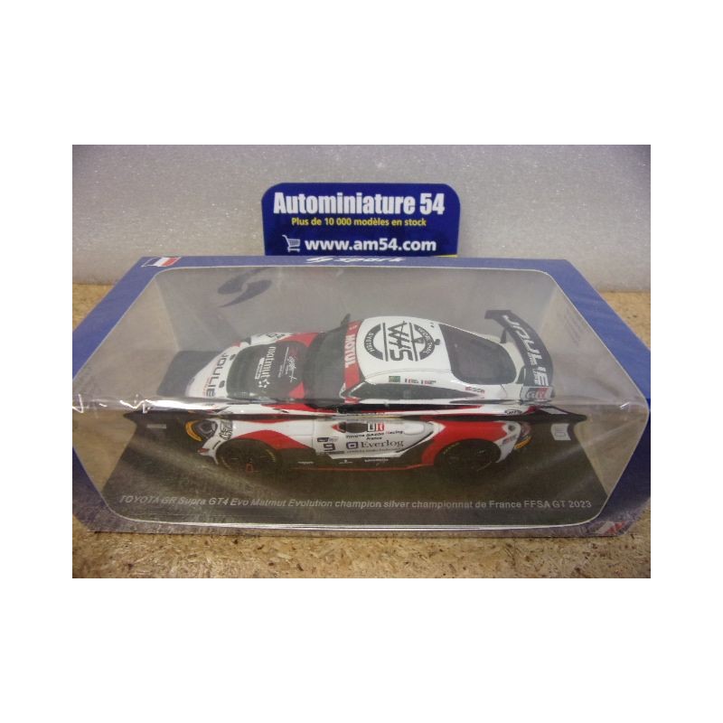 2023 Toyota GR Supra GT4 n°9 Cheli - Joulie 1st Champion France Silver FFSA GT SF330 Spark Model
