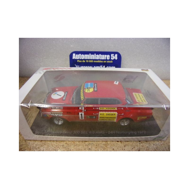 1972 Mercedes - Benz 300 SEL 6.8 AMG n°1 Heyer - Betzler 24H Nurburgring SG940 Spark Model