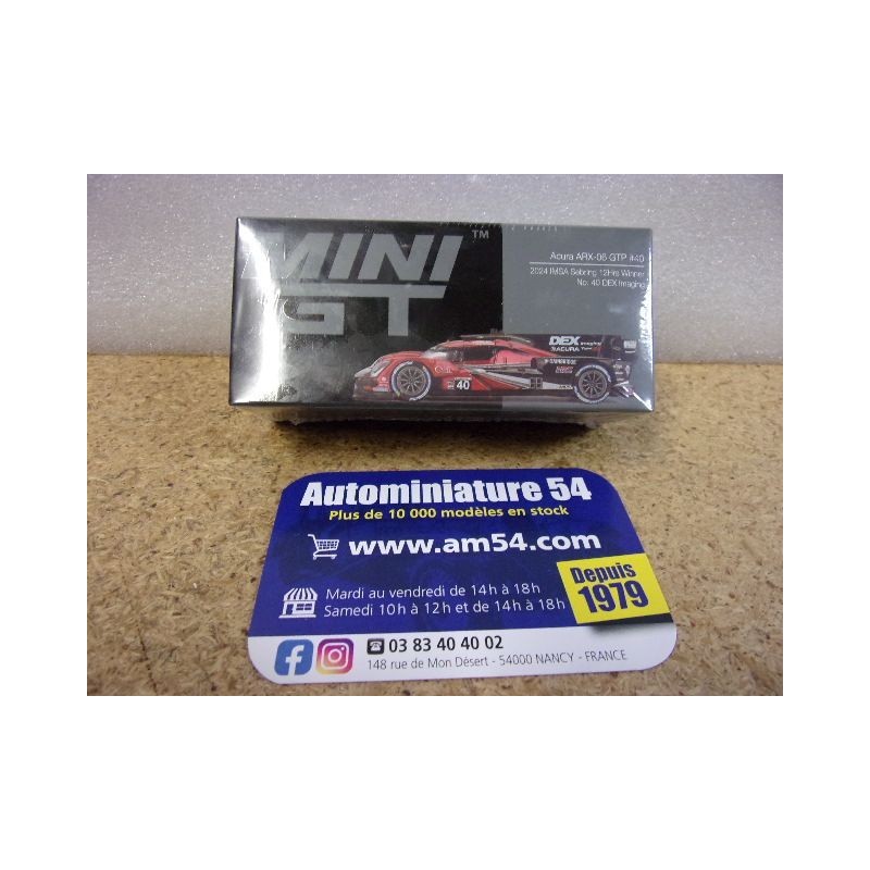 2024 Honda Acura ARX 06 GTP n°40 1st Winner IMSA 24H Sebring MGT00837 True Scale Models Mini GT