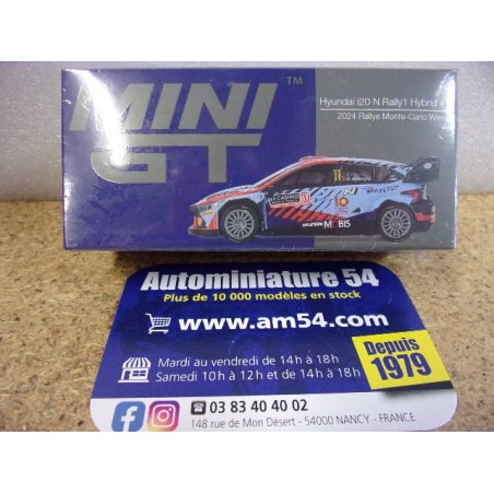 2024 Hyundai i20 Rally1 n°11 Neuville - Wydaegh 1st Winner Monte Carlo MGT00871 True Scale Models Mini GT