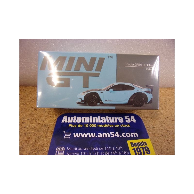 Toyota GR86 LB Nation Baby Blue MGT00873 True Scale Models Mini GT