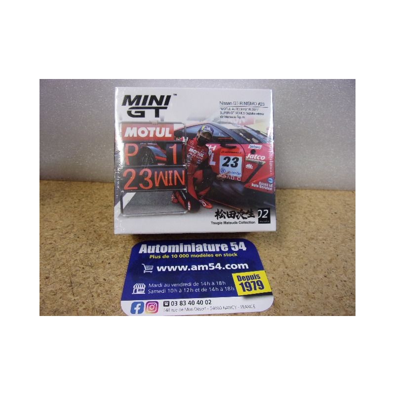 2023 Nissan GTR Nismo GT3 n°23 Motul + Matsuda Figure Super GT MGT00875 True Scale Models Mini GT
