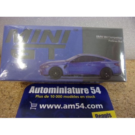 BMW M4 Compétition Portimao Blue MGT00845 True Scale Models Mini GT