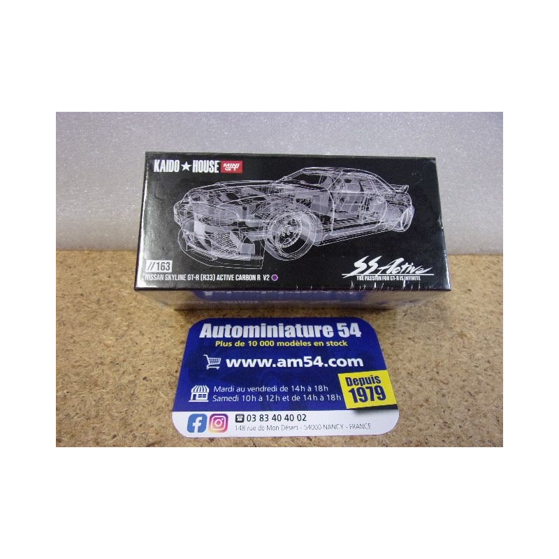 Nissan Skyline GTR R33 Active Carbon R V2 KHMG163 True Scale Miniatures MinGT