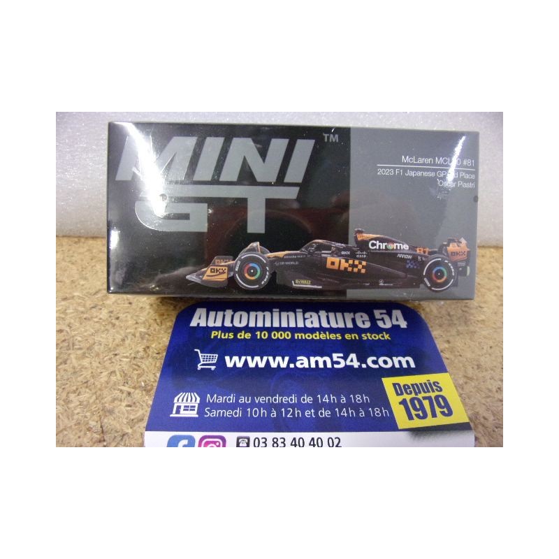2023 McLaren n°81 Oscar Piastri 3rd Japanese GP MGT00768 True Scale Models Mini GT