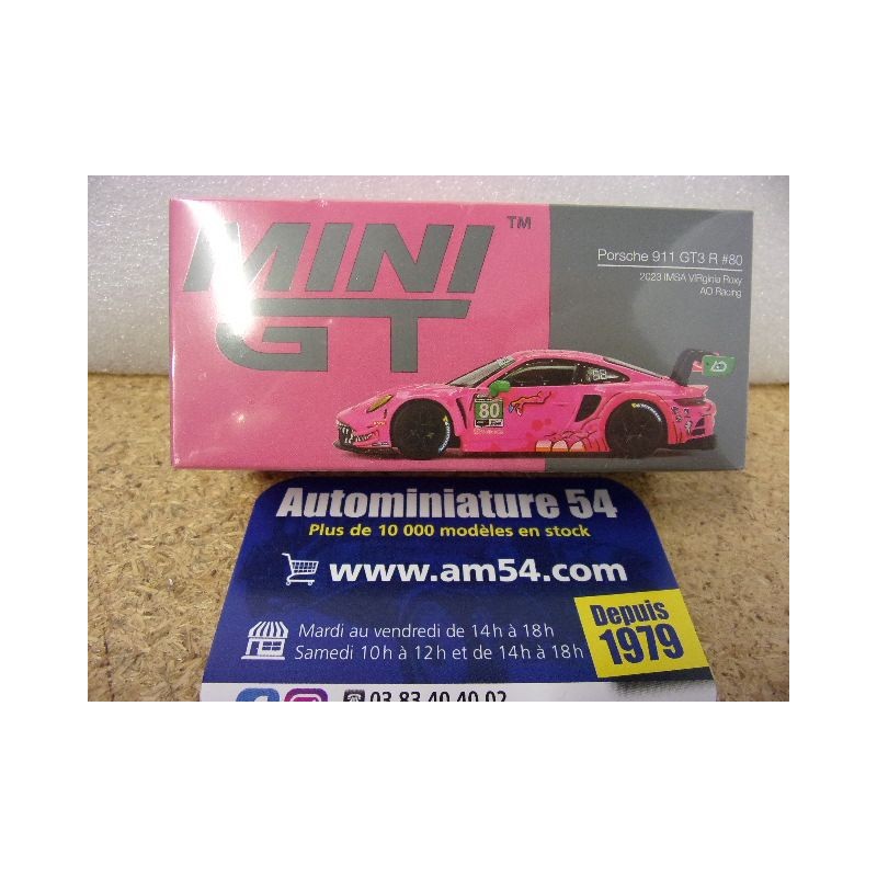 2023 Porsche 911 GT3 R GTD n°80 IMSA Virginia Roxy MGT00872 True Scale Models Mini GT