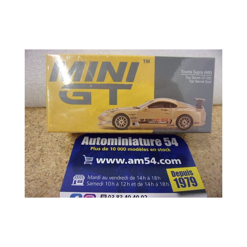 Toyota Supra A80 Top Secret Gold GT300 MGT00961 True Scale Models Mini GT
