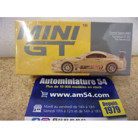 Toyota Supra A80 Top Secret Gold GT300 MGT00961 True Scale Models Mini GT