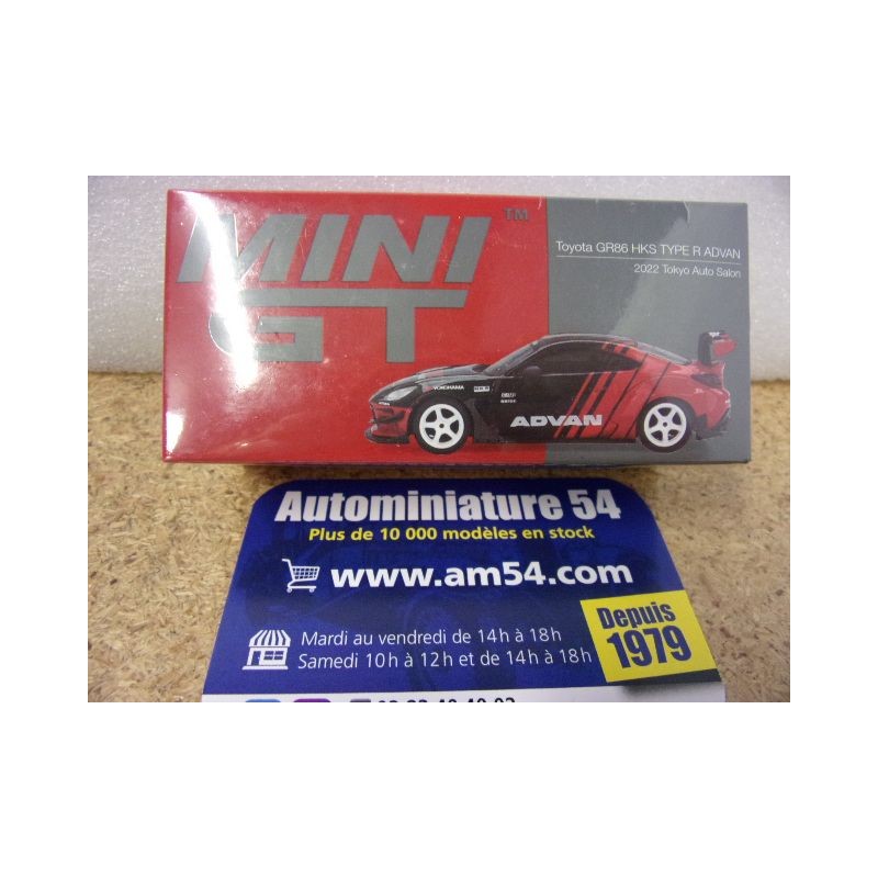 Toyota GR86 HKS Type R Advan Tokyo Auto Salon MGT00956 True Scale Models Mini GT