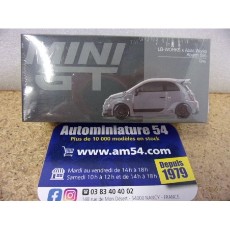 Fiat Abarth 595 x Abas Works LB Works Grey MGT0995 True Scale Models Mini GT