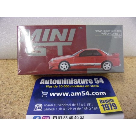 Nissan Skyline GT-R R32 Veilside Combat Gem Red MGT00987 True Scale Models Mini GT