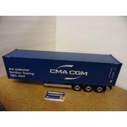 Remorque Porte Container CMA CGM Blue 2024 S2400507 Solido