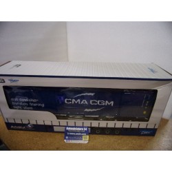 Remorque Porte Container CMA CGM Blue 2024 S2400507 Solido