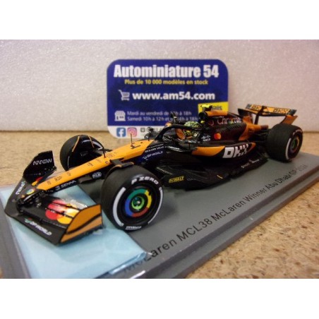2024 McLaren MCL38 n°4 Lando Norris 1st Winner Abu Dhabi GP S9568 Spark Model