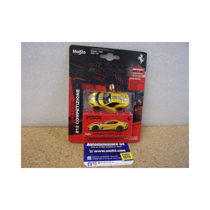 Ferrari 812 Competizione Yellow 15709YL Maisto Speed Icons