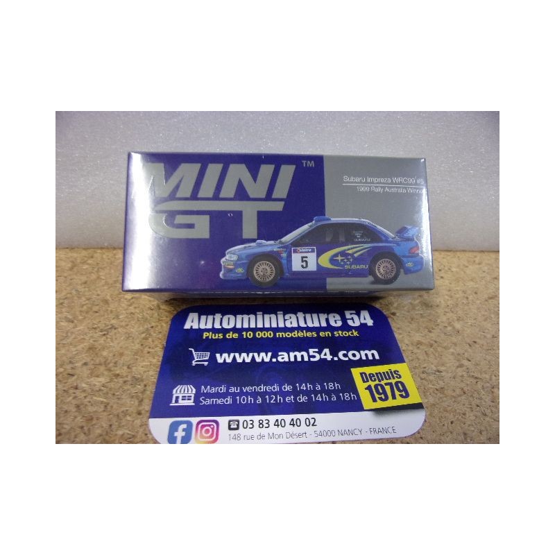 1999 Subaru Impreza WRC99 n°5 1st Winner Australia Mc Rae - Grist MGT00975 True Scale Models Mini GT 1.64