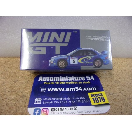 1999 Subaru Impreza WRC99 n°5 1st Winner Australia Mc Rae - Grist MGT00975 True Scale Models Mini GT 1.64