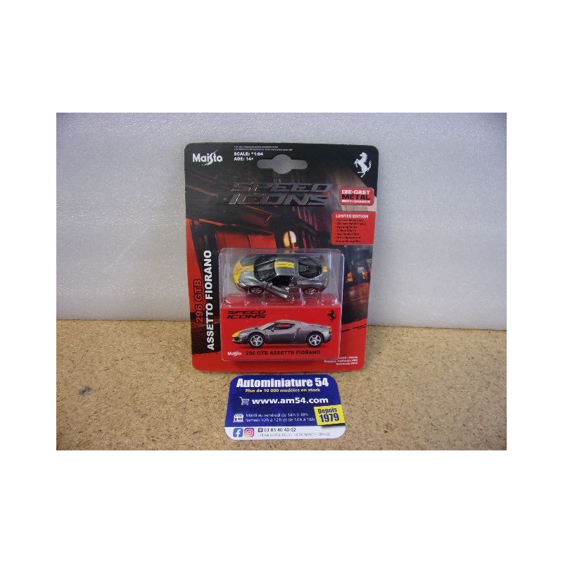 Ferrari 296 GTB Grey Assetto Fiorano 15704GR Maisto Speed Icons