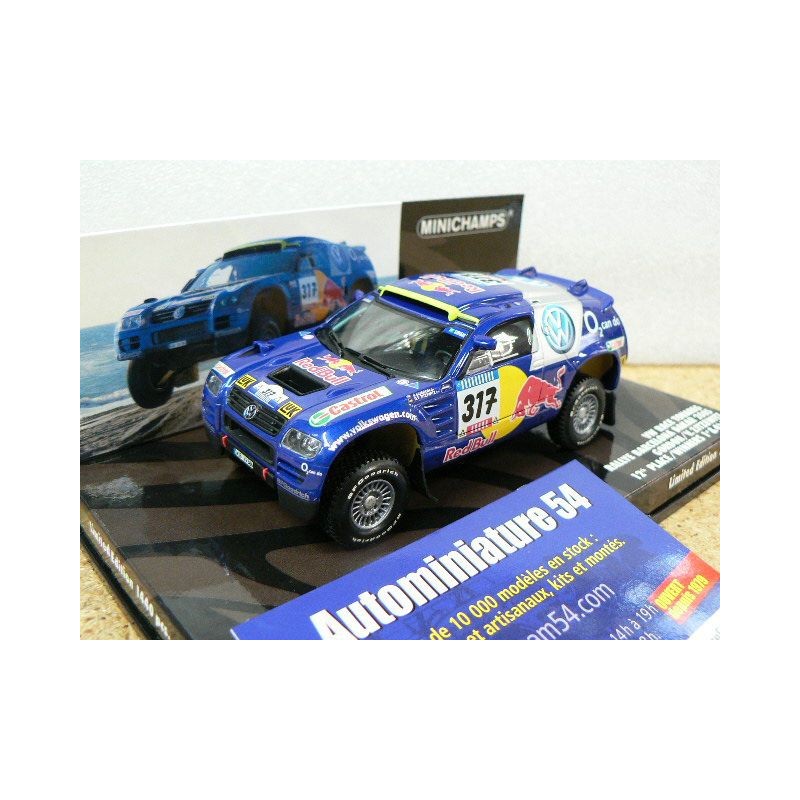 2005 Volkswagen Race Touareg n°317 Gordon - Zitzewitz Barcelona Dakar 5th Place Winner 1st & 4th leg 436055317 Minichamps