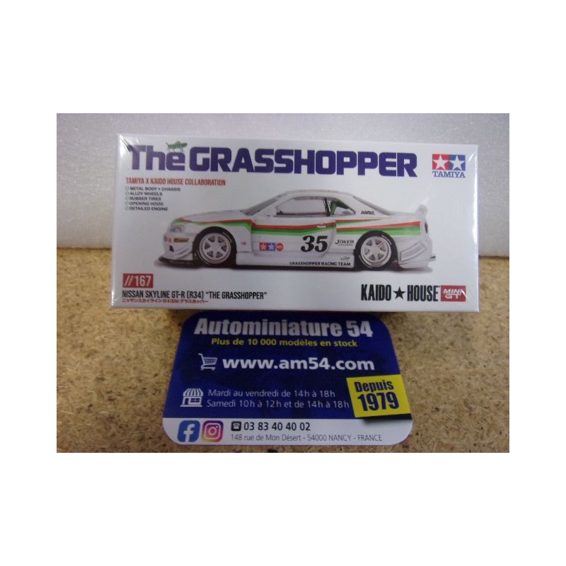 Nissan Skyline GTR R34 The Grasshopper Tamiya KHMG167 True Scale Miniatures MinGT