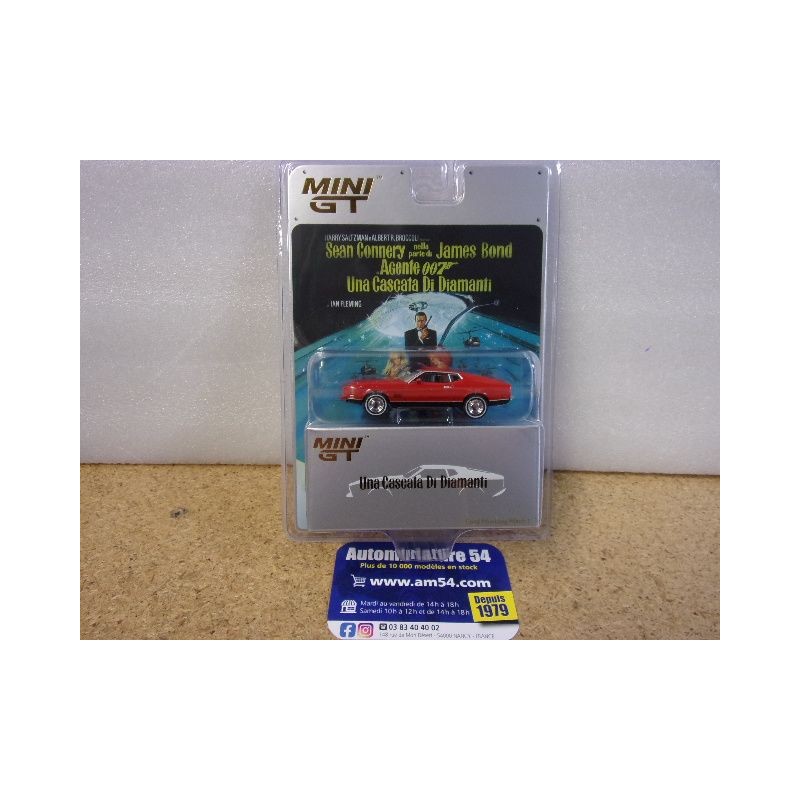 Ford Mustang Mach 1 "Diamons are Forever - Una Cascada Di Diamanti" James Bond Italian Version MGT00905-007I Mini GT