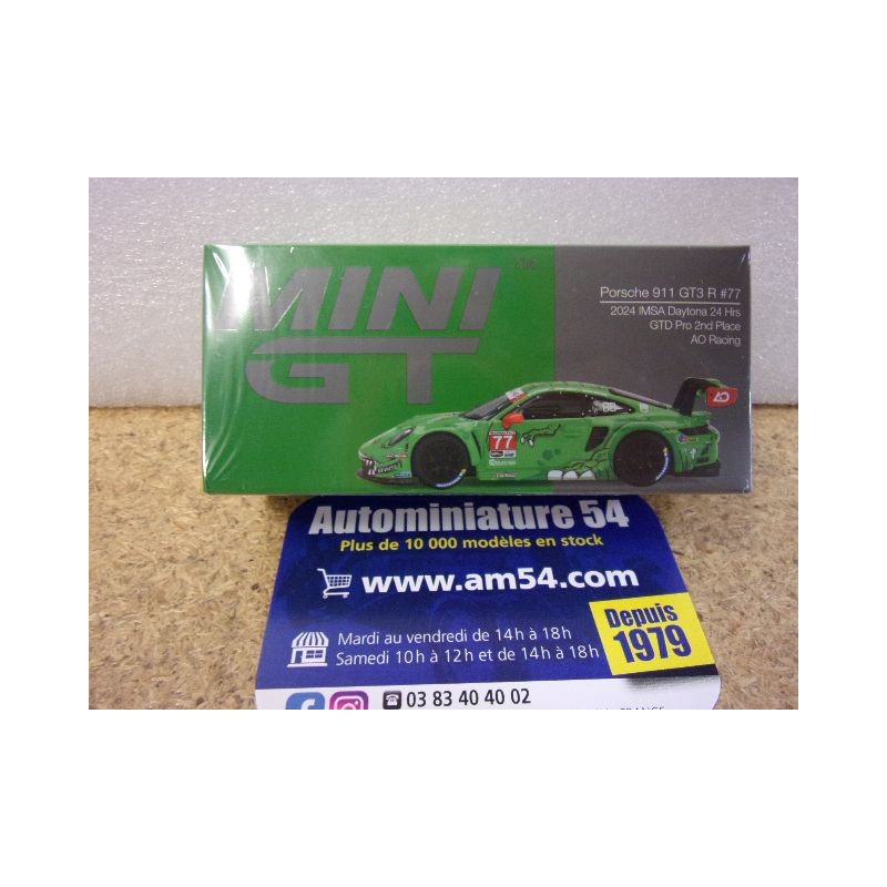 2024 Porsche 911 GT3 R GTD n°77 Rexy 2nd Daytona 24h  MGT00889 True Scale Models Mini GT