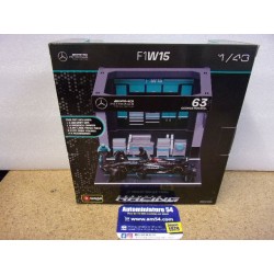 2024 Pit Stop Diorama Coffret Mercedes AMG W15 n°63 G Russell 18-38452-63 Bburago Racing