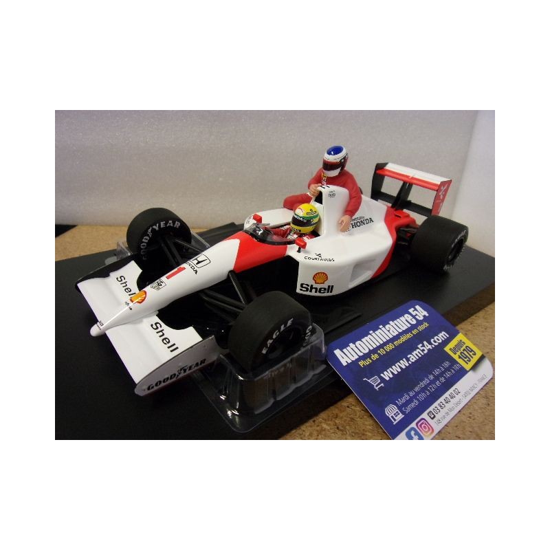 1991 McLaren Honda MP4-6 Honda n°1 Ayrton Senna + Figurine Alesi Mexican GP 540911828 Minichamps
