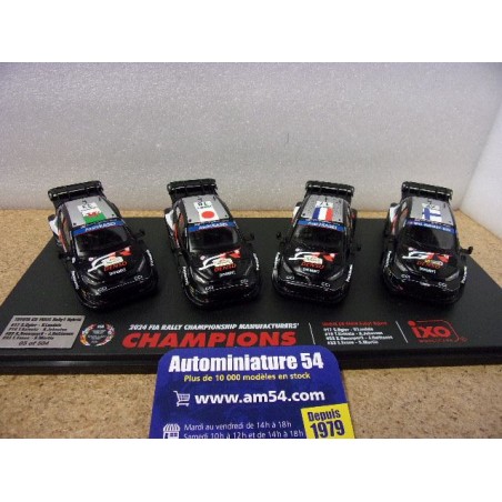 2024 World Champion Maufacturer's Champion 4 X Toyota GR Yaris Rally1 Winner Japan RAM966SET22 Ixo Model