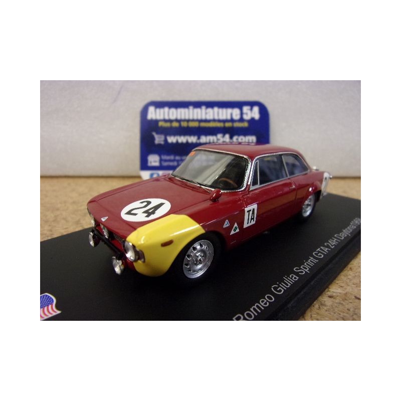 1968 Alfa Roméo Giulia Sprint GTA n°24 Cella Zeccoli - Biscaldi 24h Daytona US376 Spark model