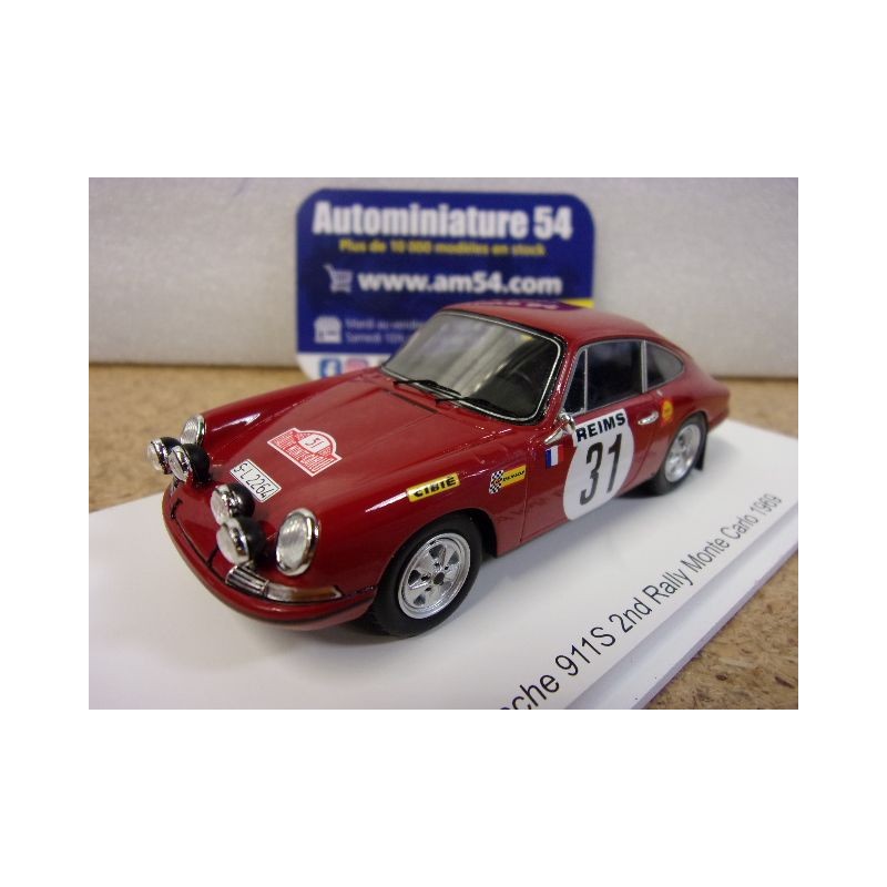 1969 Porsche 911S n°31 Larrousse - Perramond Monte Carlo S5581 Spark Model