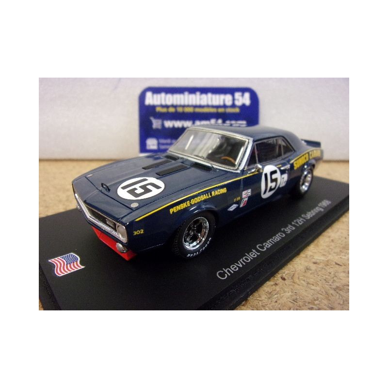 1968 Chevrolet Camaro n°15 Donohue - Fisher Sebring 12Hours US245 Spark Model