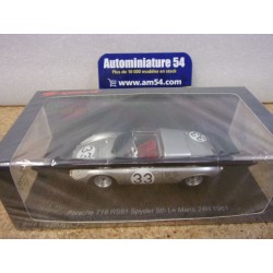 1961 Porsche 718 RS61 Spyder n°33 Gregory - Holbert Le Mans S9732 Spark Model