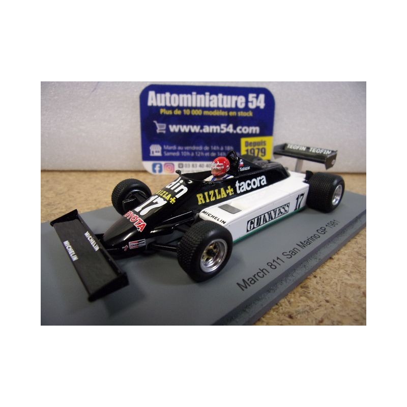 1981 March 811 n°17 Eliseo Salazar San Marino GP S7170 Spark Model