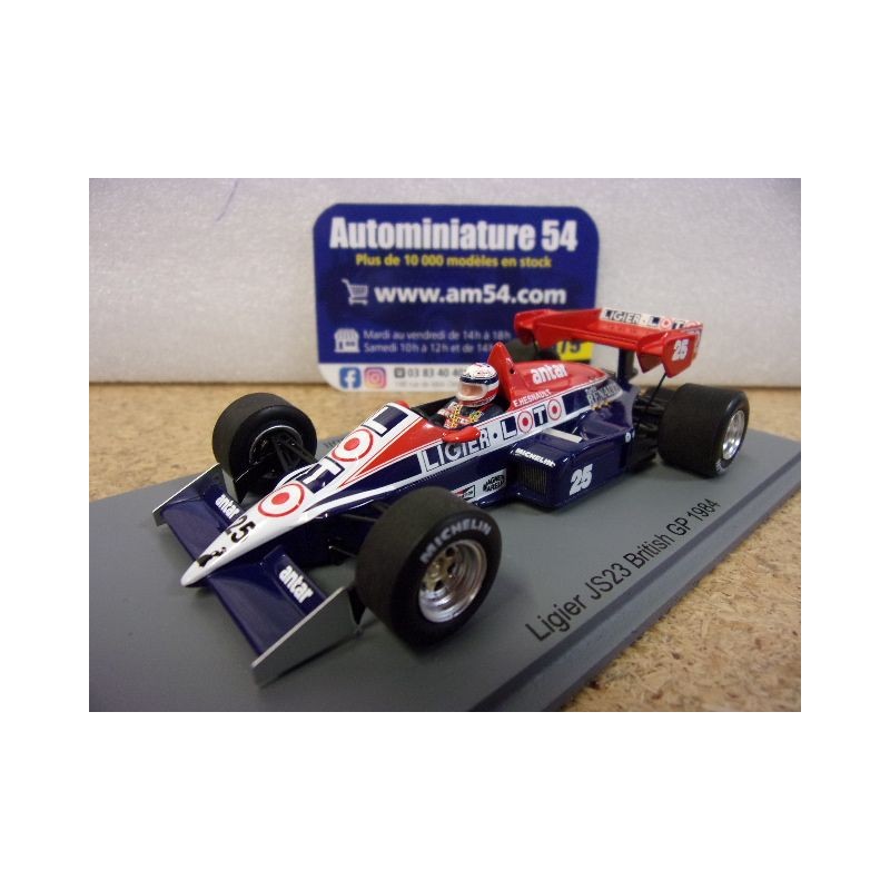 1984 Ligier JS23 n°25 François Hesnault Grande Bretagne GP S7418 Spark Model