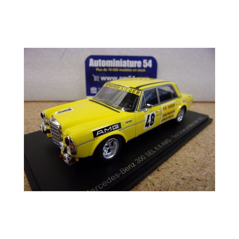 1972 Mercedes Benz 300 SEK 6.8 AMG n°48 Hans Heyer Test Le Mans S5893 Spark Model
