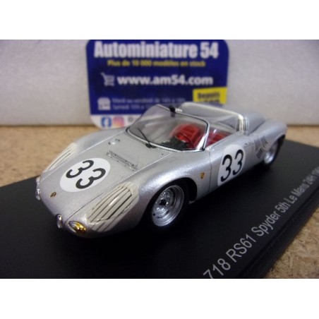 1961 Porsche 718 RS61 Spyder n°33 Gregory - Holbert Le Mans S9732 Spark Model