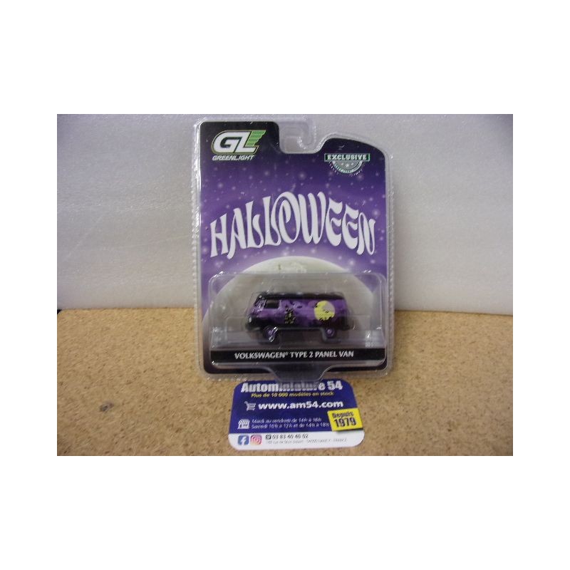 1964 Volkswagen Combi Type 1 Tolé Panel Van "Halloween" 30481 Greenlight 1.64ième